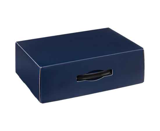 Коробка Matter Light, синяя, с черной ручкой, Цвет: черный, синий