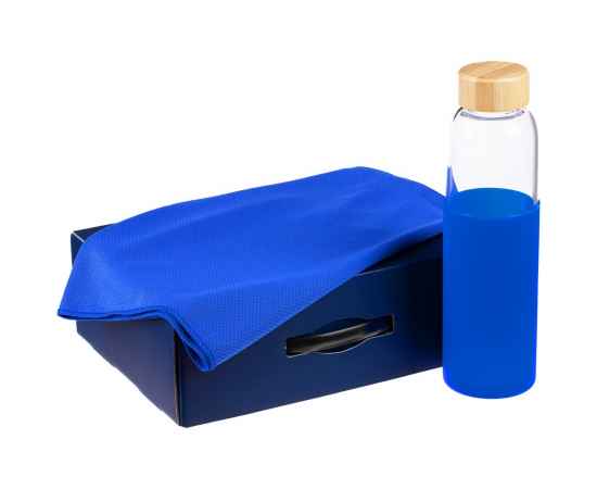 Коробка Matter Light, синяя, с черной ручкой, Цвет: черный, синий, изображение 3