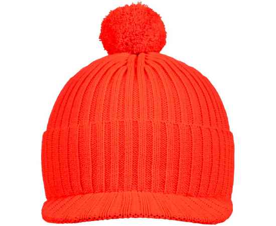 Вязаная шапка с козырьком Peaky, красная (кармин), Цвет: красный, изображение 4