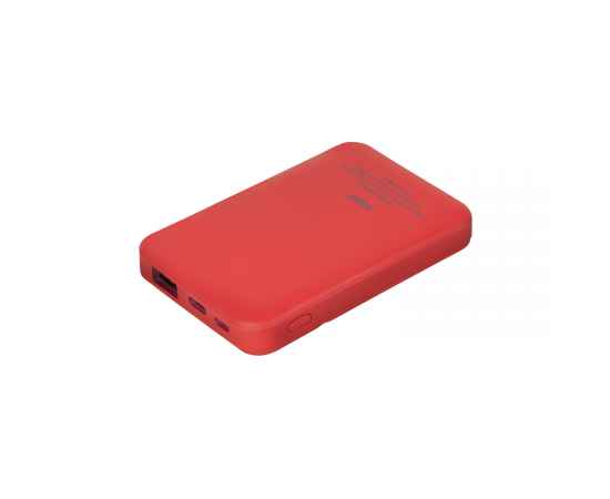Внешний аккумулятор с подсветкой Skyline 5000 mAh, красный, Цвет: красный, Размер: 100x150x25, изображение 3