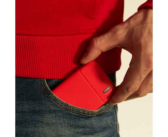 Внешний аккумулятор с подсветкой Skyline 5000 mAh, красный, Цвет: красный, Размер: 100x150x25, изображение 5
