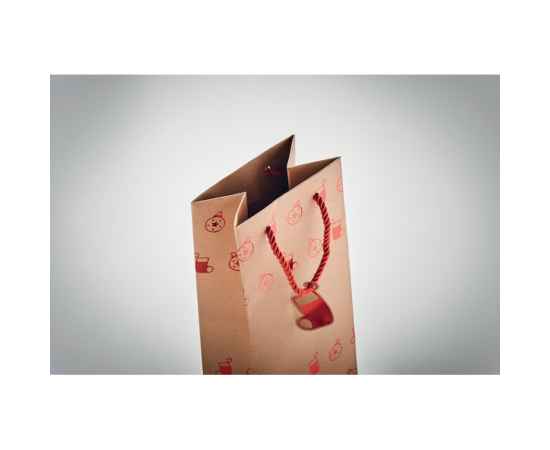 Пакет для вина, красный, Цвет: красный, Размер: 9x12x35 см, изображение 4