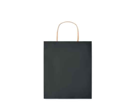 Подарочный пакет малый 90 г/м&#178;, черный, Цвет: черный, Размер: 18x8x21 см, изображение 2