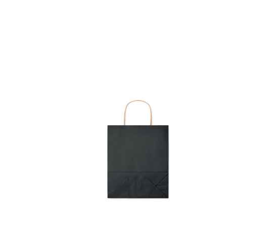 Подарочный пакет малый 90 г/м&#178;, черный, Цвет: черный, Размер: 18x8x21 см, изображение 5