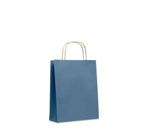 Подарочный пакет малый 90 г/м&#178;, синий, Цвет: синий, Размер: 18x8x21 см, изображение 6
