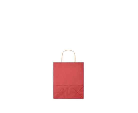 Подарочный пакет малый 90 г/м&#178;, красный, Цвет: красный, Размер: 18x8x21 см, изображение 5
