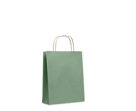Подарочный пакет малый 90 г/м&#178;, зеленый, Цвет: зеленый, Размер: 18x8x21 см, изображение 4