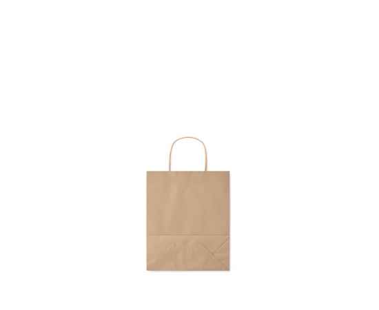 Подарочный пакет малый 90 г/м&#178;, бежевый, Цвет: бежевый, Размер: 18x8x21 см, изображение 5