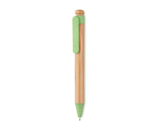 Ручка шариковая из бамбука, зеленый, Цвет: зеленый-зеленый, Размер: 1.2x14 см, изображение 3
