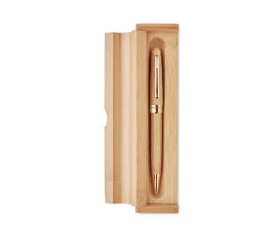 Бамбуковая шариковая ручка твис, древесный, изображение 6