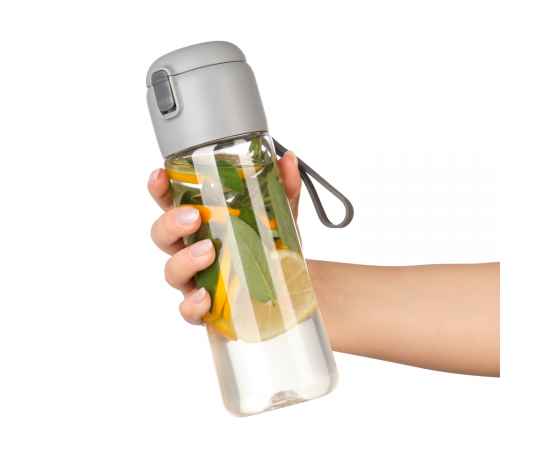 Спортивная бутылка для воды, Capella, 650 ml, серая, Цвет: серый, Объем: 650, Размер: 82/246/82, изображение 12