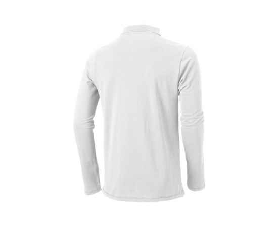Рубашка поло Oakville мужская с длинным рукавом, XS, 3808601XS, Цвет: белый, Размер: XS, изображение 2