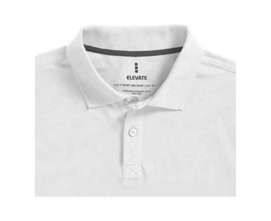 Рубашка поло Oakville мужская с длинным рукавом, XS, 3808601XS, Цвет: белый, Размер: XS, изображение 4