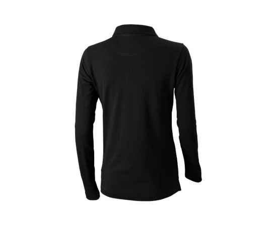 Рубашка поло Oakville женская с длинным рукавом, XS, 3808799XS, Цвет: черный, Размер: XS, изображение 2