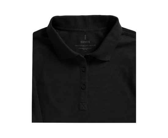 Рубашка поло Oakville женская с длинным рукавом, XS, 3808799XS, Цвет: черный, Размер: XS, изображение 4