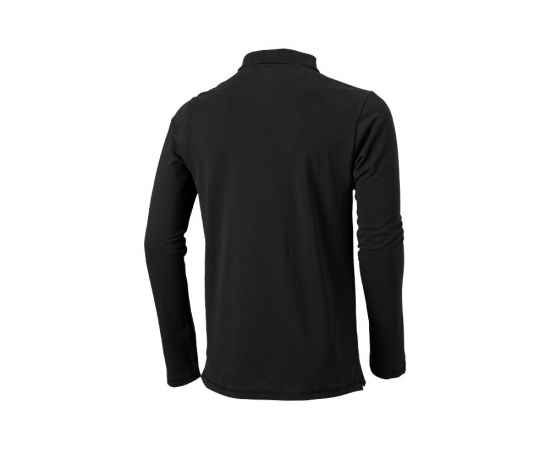 Рубашка поло Oakville мужская с длинным рукавом, XS, 3808699XS, Цвет: черный, Размер: XS, изображение 2