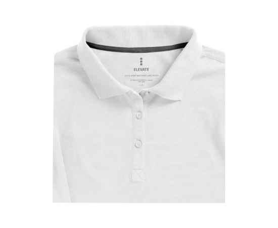 Рубашка поло Oakville женская с длинным рукавом, XS, 3808701XS, Цвет: белый, Размер: XS, изображение 4