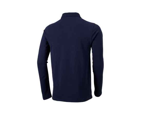 Рубашка поло Oakville мужская с длинным рукавом, XS, 3808649XS, Цвет: темно-синий, Размер: XS, изображение 2