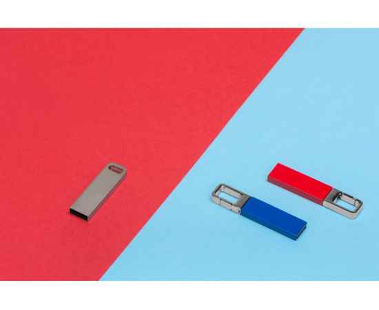 USB-флешка на 16 Гб Hook с карабином, 16Gb, 620116, Цвет: красный,серебристый, Размер: 16Gb, изображение 3