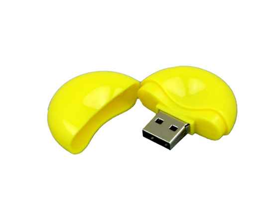 USB 2.0- флешка промо на 16 Гб круглой формы, 16Gb, 6021.16.04, Цвет: желтый, Размер: 16Gb, изображение 2