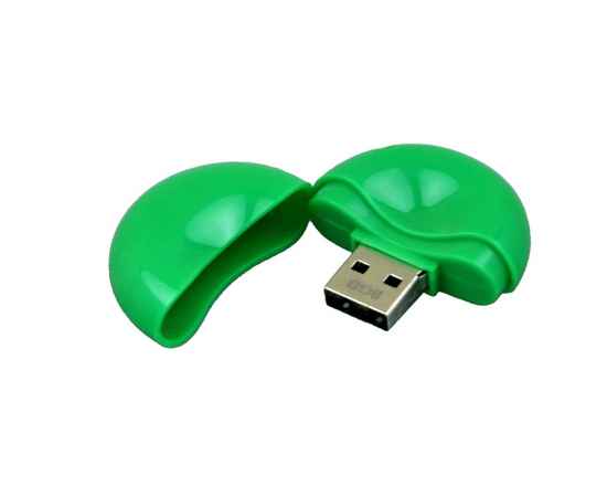 USB 2.0- флешка промо на 16 Гб круглой формы, 16Gb, 6021.16.03, Цвет: зеленый, Размер: 16Gb, изображение 2