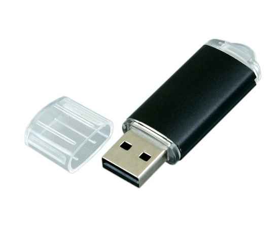 USB 2.0- флешка на 16 Гб с прозрачным колпачком, 16Gb, 6018.16.07, Цвет: черный, Размер: 16Gb, изображение 2