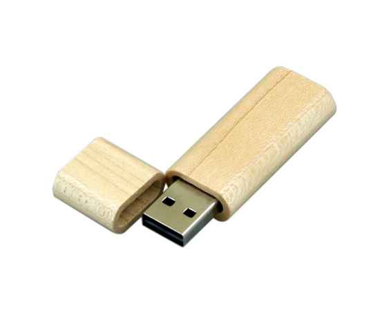 USB 2.0- флешка на 16 Гб эргономичной прямоугольной формы с округленными краями, 16Gb, 7002.16.06, Цвет: натуральный, Размер: 16Gb, изображение 2