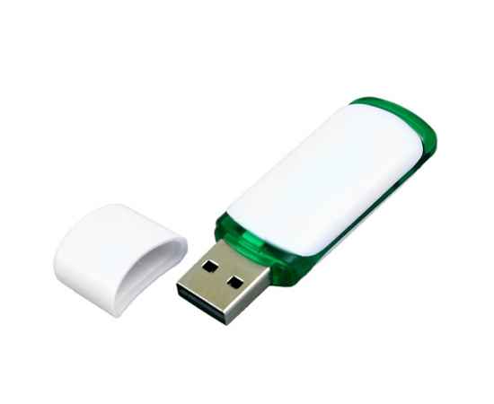 USB 2.0- флешка на 16 Гб с цветными вставками, 16Gb, 6003.16.03, Цвет: белый,зеленый, Размер: 16Gb, изображение 2