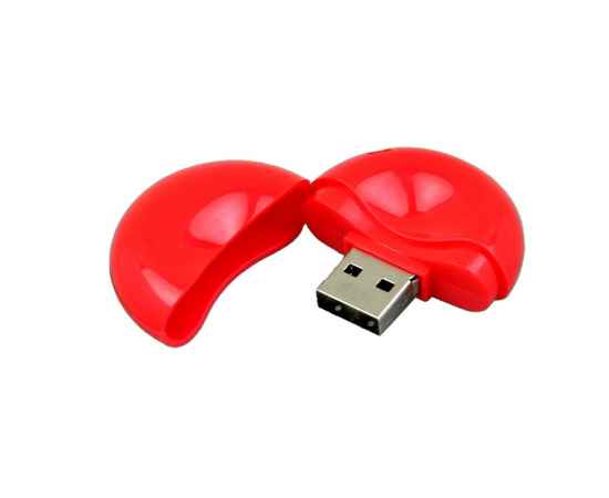 USB 2.0- флешка промо на 16 Гб круглой формы, 16Gb, 6021.16.01, Цвет: красный, Размер: 16Gb, изображение 2