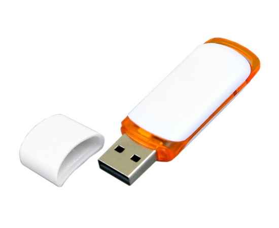 USB 2.0- флешка на 16 Гб с цветными вставками, 16Gb, 6003.16.08, Цвет: белый,оранжевый, Размер: 16Gb, изображение 2