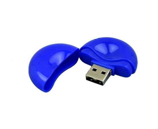 USB 2.0- флешка промо на 16 Гб круглой формы, 16Gb, 6021.16.02, Цвет: синий, Размер: 16Gb, изображение 2