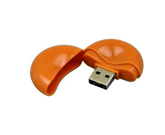 USB 2.0- флешка промо на 16 Гб круглой формы, 16Gb, 6021.16.08, Цвет: оранжевый, Размер: 16Gb, изображение 2