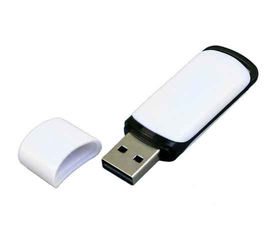 USB 2.0- флешка на 16 Гб с цветными вставками, 16Gb, 6003.16.07, Цвет: белый,черный, Размер: 16Gb, изображение 2
