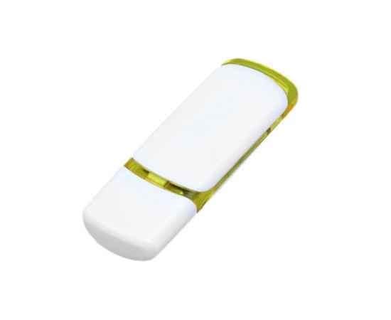 USB 2.0- флешка на 16 Гб с цветными вставками, 16Gb, 6003.16.04, Цвет: белый,желтый, Размер: 16Gb, изображение 3