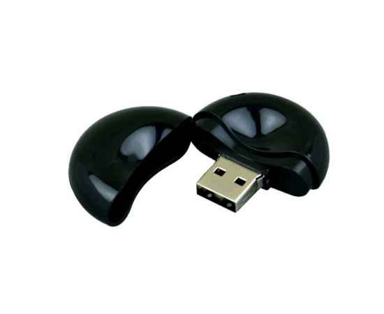 USB 2.0- флешка промо на 16 Гб круглой формы, 16Gb, 6021.16.07, Цвет: черный, Размер: 16Gb, изображение 2