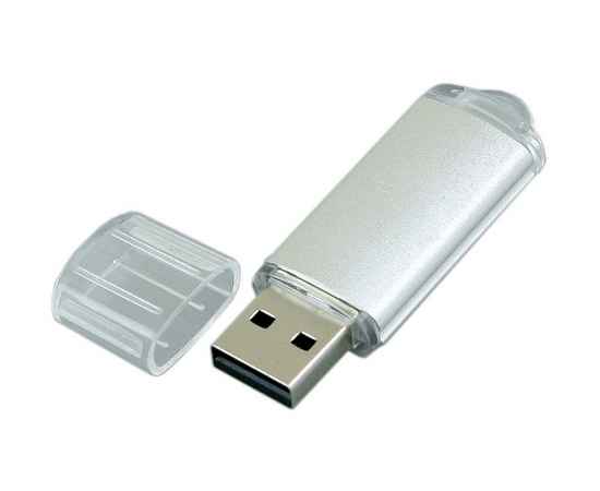 USB 2.0- флешка на 16 Гб с прозрачным колпачком, 16Gb, 6018.16.00, Цвет: серебристый, Размер: 16Gb, изображение 2