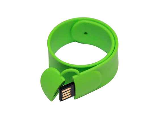 USB 2.0- флешка на 16 Гб в виде браслета, 16Gb, 7001.16.03, Цвет: зеленый, Интерфейс: USB 2.0, Объем памяти: 16 Gb, Размер: 16Gb, изображение 2