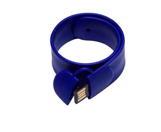 USB 2.0- флешка на 16 Гб в виде браслета, 16Gb, 7001.16.02, Цвет: синий, Интерфейс: USB 2.0, Объем памяти: 16 Gb, Размер: 16Gb, изображение 2