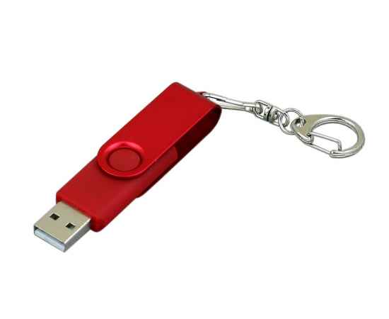 USB 2.0- флешка промо на 16 Гб с поворотным механизмом и однотонным металлическим клипом, 16Gb, 6031.16.01, Цвет: красный, Размер: 16Gb, изображение 2