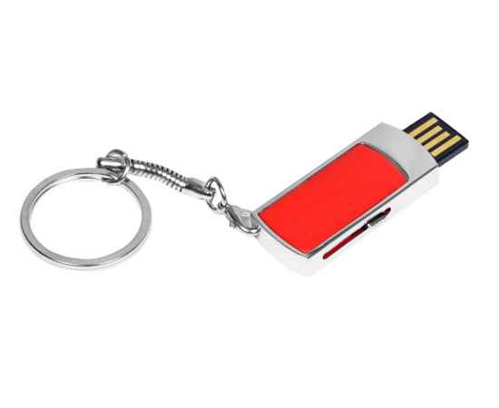 USB 2.0- флешка на 16 Гб с выдвижным механизмом и мини чипом, 16Gb, 6401.16.01, Цвет: красный,серебристый, Размер: 16Gb, изображение 2