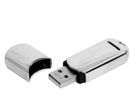 USB 2.0- флешка на 16 Гб каплевидной формы, 16Gb, 6255.16.00, Цвет: серебристый, Размер: 16Gb, изображение 2