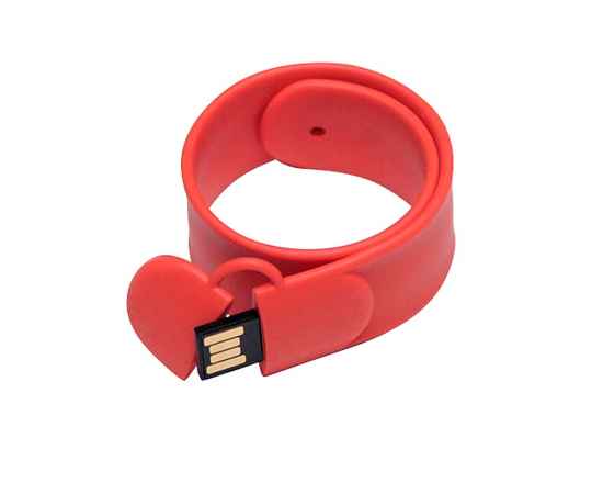USB 2.0- флешка на 16 Гб в виде браслета, 16Gb, 7001.16.08, Цвет: оранжевый, Интерфейс: USB 2.0, Объем памяти: 16 Gb, Размер: 16Gb, изображение 2
