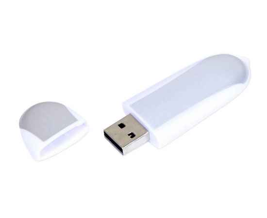 USB 2.0- флешка промо на 16 Гб овальной формы, 16Gb, 6017.16.06, Цвет: серебристый,прозрачный, Размер: 16Gb, изображение 2