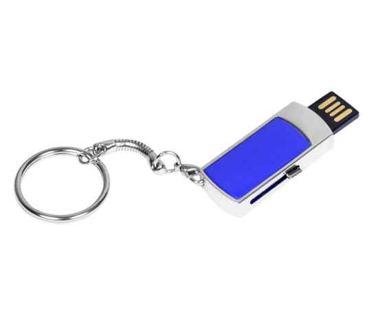 USB 2.0- флешка на 16 Гб с выдвижным механизмом и мини чипом, 16Gb, 6401.16.12, Цвет: темно-синий,серебристый, Размер: 16Gb, изображение 2