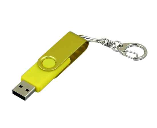 USB 2.0- флешка промо на 16 Гб с поворотным механизмом и однотонным металлическим клипом, 16Gb, 6031.16.04, Цвет: желтый,желтый, Размер: 16Gb, изображение 2
