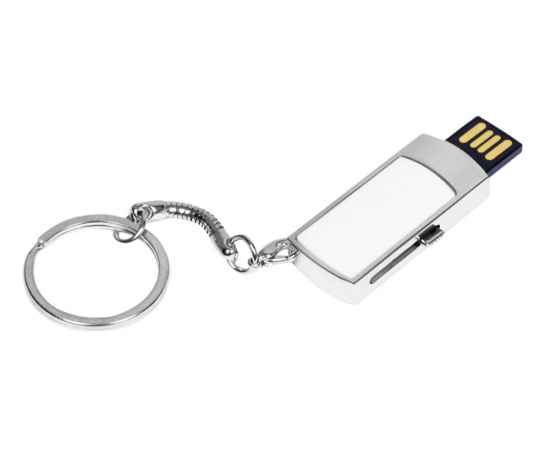 USB 2.0- флешка на 16 Гб с выдвижным механизмом и мини чипом, 16Gb, 6401.16.06, Цвет: белый,серебристый, Размер: 16Gb, изображение 2