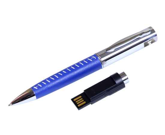 USB 2.0- флешка на 16 Гб в виде ручки с мини чипом, 16Gb, 6350.16.02, Цвет: синий,серебристый, Размер: 16Gb, изображение 2
