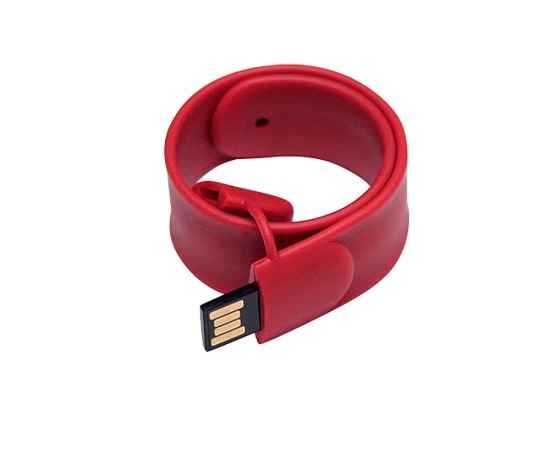 USB 2.0- флешка на 16 Гб в виде браслета, 16Gb, 7001.16.01, Цвет: красный, Интерфейс: USB 2.0, Объем памяти: 16 Gb, Размер: 16Gb, изображение 2