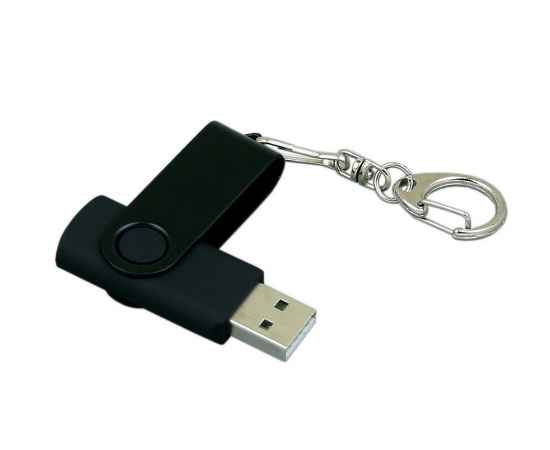 USB 2.0- флешка промо на 16 Гб с поворотным механизмом и однотонным металлическим клипом, 16Gb, 6031.16.07, Цвет: черный, Размер: 16Gb, изображение 3