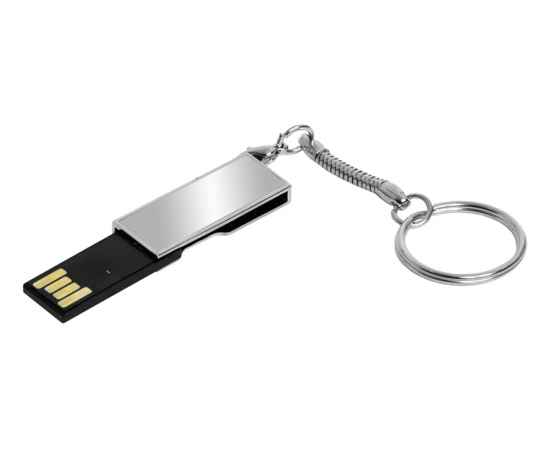 USB 2.0- флешка на 16 Гб с поворотным механизмом и зеркальным покрытием, 16Gb, 6008.16.00, Цвет: серебристый, Размер: 16Gb, изображение 2